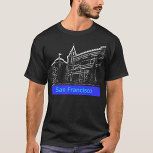 Camiseta Arte de San Francisco 1986 Dibujo de Zazzle MUSEUM