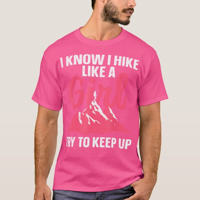 Camiseta Arte De Senderismo Gracioso Para Mujeres Chicas Se (Anverso)