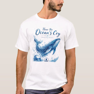 Camiseta Arte de sensibilización acuarela de ballena oceáni