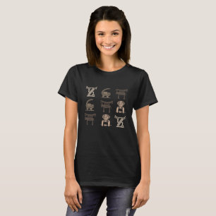 Camiseta Arte de símbolos tribales africanos modernos y orn
