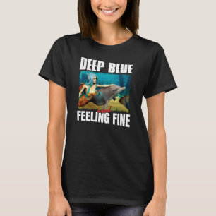 Camiseta Arte de sirena de delfín del océano azul melancóli