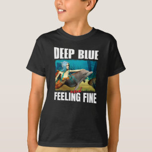 Camiseta Arte de sirena de delfín del océano azul sentiment