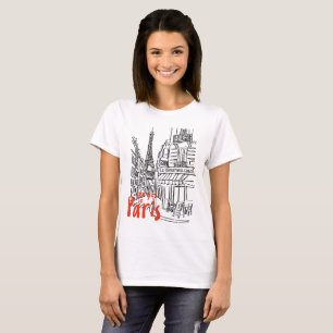 Camiseta Arte de Sketch Street de París