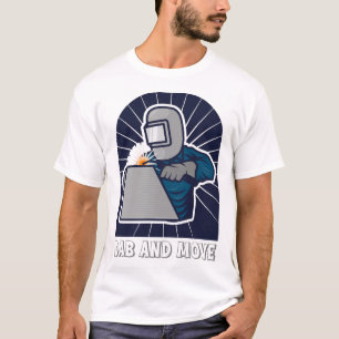 Camiseta Arte de soldador TIG divertido 'Dab y Mueve'