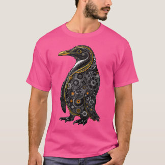 Camiseta Arte de Steam Punk Pingüino Steampunk