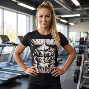 Camiseta Arte de Streetwear de Abs Rotos Anime Explosivo