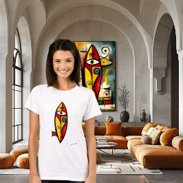 Camiseta Arte de tabla de surf expresionista abstracto – Mo