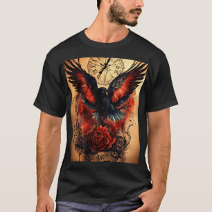 Camiseta Arte de tatuaje de aves voladoras"