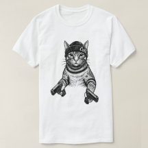 Arte de tatuaje de gato gánster | Kitty de moda ca