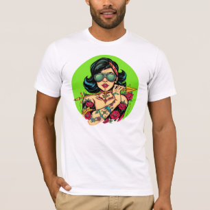 Camiseta Arte de Tatuaje de Reina Gángster – Mujeres Intrép