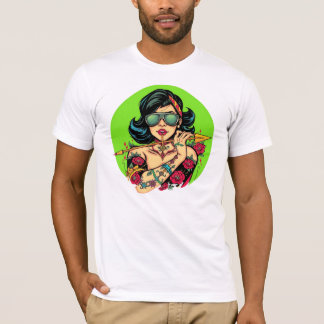 Camiseta Arte de Tatuaje de Reina Gángster – Mujeres Intrép