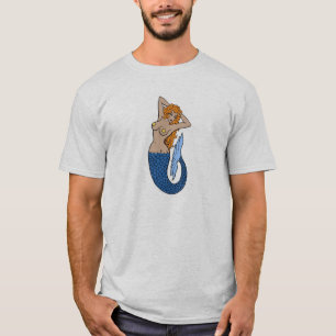 Camiseta Arte de tatuaje de sirena vintage