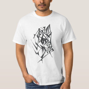 Camiseta Arte de tatuaje tribal abstracto blanco negro apre