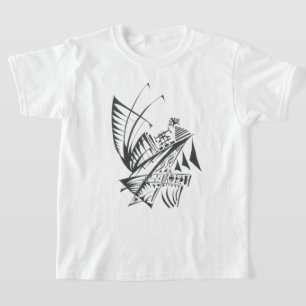 Camiseta Arte de tatuaje tribal abstracto blanco negro Egip