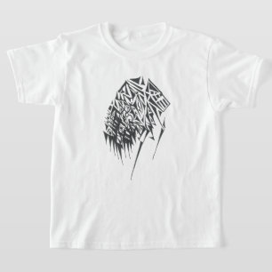 Camiseta Arte de tatuaje tribal abstracto blanco negro equi