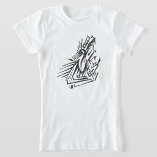 Camiseta Arte de tatuaje tribal abstracto blanco negro ocup