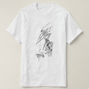 Camiseta Arte de tatuaje tribal abstracto blanco negro únic