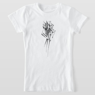 Camiseta Arte de tatuaje tribal abstracto blanco y negro
