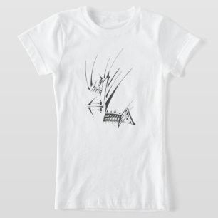 Camiseta Arte de tatuaje tribal abstracto blanco y negro 10