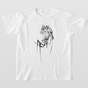 Camiseta Arte de tatuaje tribal abstracto blanco y negro fa