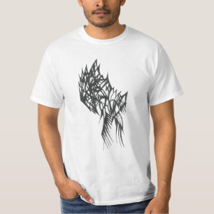 Camiseta Arte de tatuaje tribal abstracto blanco y negro Fr
