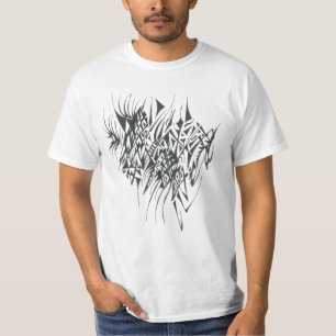 Camiseta Arte de tatuaje tribal abstracto blanco y negro me