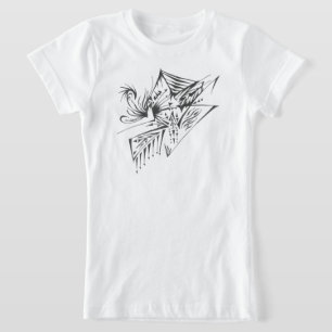 Camiseta Arte de tatuaje tribal abstracto blanco y negro pi