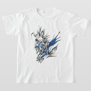 Camiseta Arte de tatuaje tribal abstracto colorido de pavo
