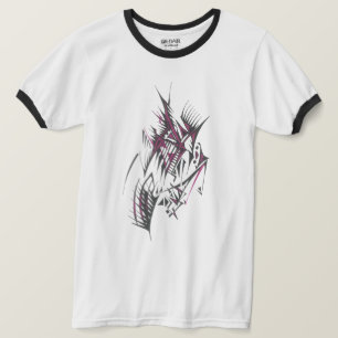 Camiseta Arte de tatuaje tribal abstracto colorido eléctric