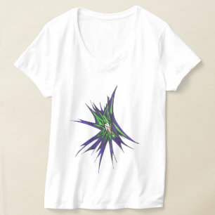 Camiseta Arte de Tatuaje Tribal Abstracto Colorido Explosiv