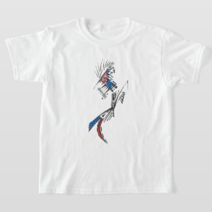Camiseta Arte de tatuaje tribal abstracto colorido para via