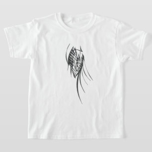 Camiseta Arte de tatuaje tribal abstracto en blanco y negro