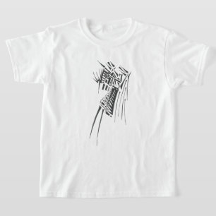 Camiseta Arte de tatuaje tribal abstracto en blanco y negro