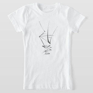 Camiseta Arte de tatuaje tribal abstracto en blanco y negro