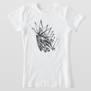 Camiseta Arte de tatuaje tribal abstracto negro blanco Arma