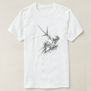 Camiseta Arte de tatuaje tribal abstracto negro blanco nort