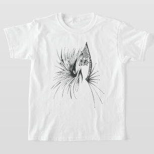 Camiseta Arte de tatuaje tribal abstracto negro blanco puer