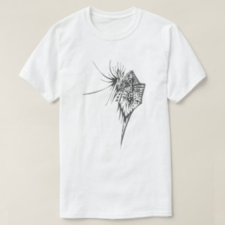 Camiseta Arte de tatuaje tribal abstracto negro y blanco