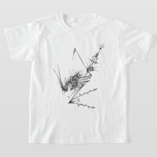 Camiseta Arte de tatuaje tribal abstracto negro y blanco de