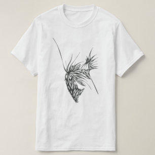 Camiseta Arte de tatuaje tribal abstracto negro y blanco de