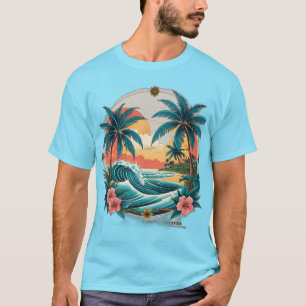 Camiseta Arte de tatuajes tropicales - Diseño inspirado en 