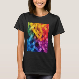 Camiseta Arte de Tejido Abstracto Colorido