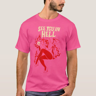 Camiseta Arte de terror femenino - Chica de Gótico sexy Suc