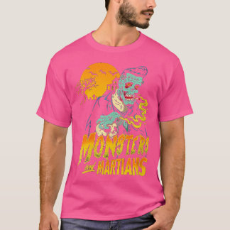 Camiseta Arte de terror femenino - Logo de Monsters Martian