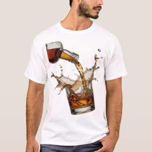 Camiseta Arte de texto 3D atractivo de WHISKY SPLASH platea