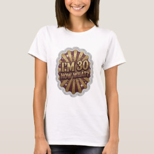Camiseta Arte de texto 3D Cool Gold YA TENGO 30 ¿Y QUÉ?