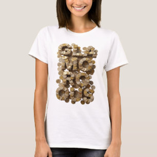 Camiseta Arte de texto 3D Crisp Gold NO MORE