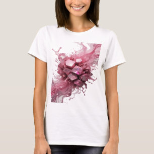 Camiseta Arte de texto 3D CRISTAL EXPLOSIÓN 3D plateado de 