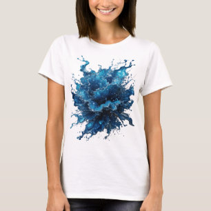 Camiseta Arte de texto 3D de FLORES DE AGUA Plateado Snappy