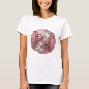 Camiseta Arte de texto 3D de pelota de BÉISBOL de plata con